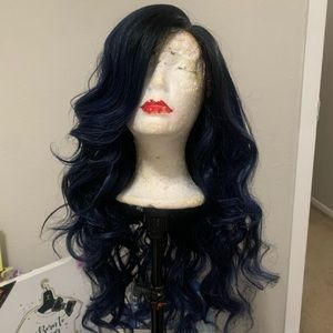 Very Curly Blue Wig